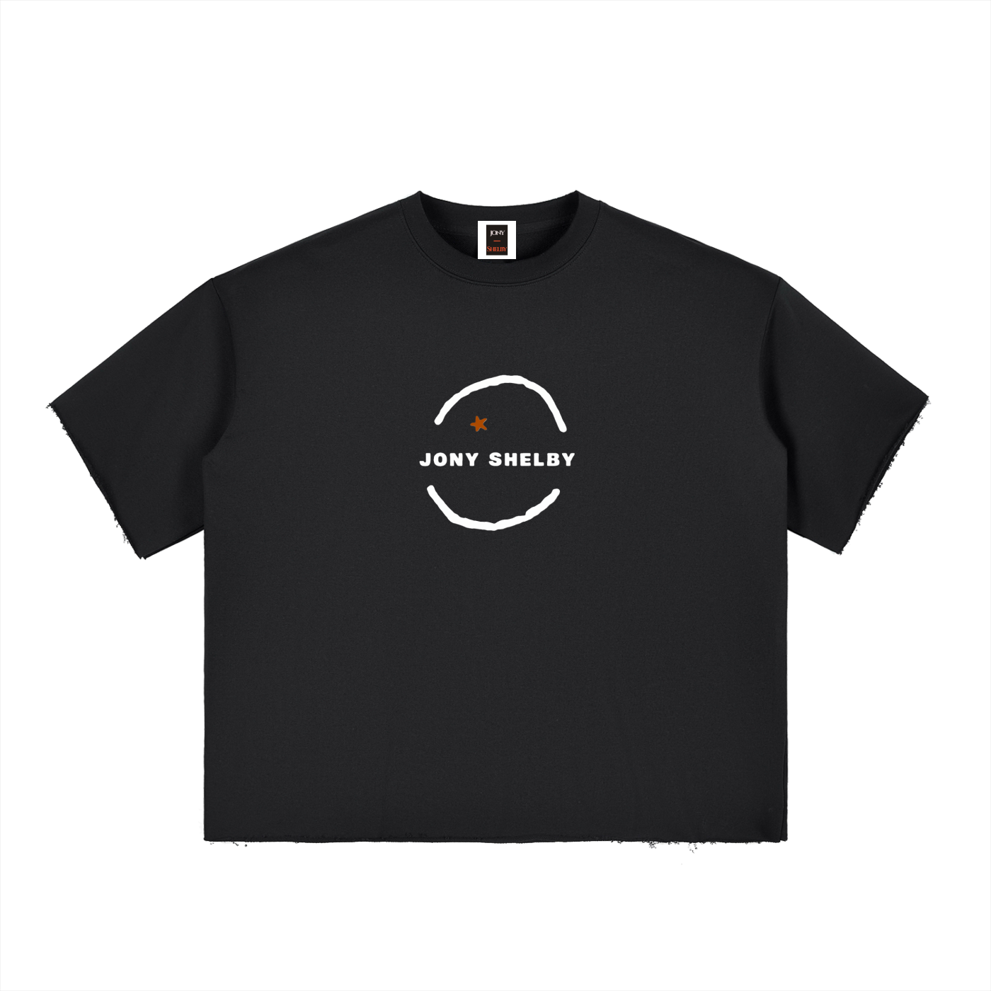 'Jony Shelby' Boxy Raw-Edge Tee