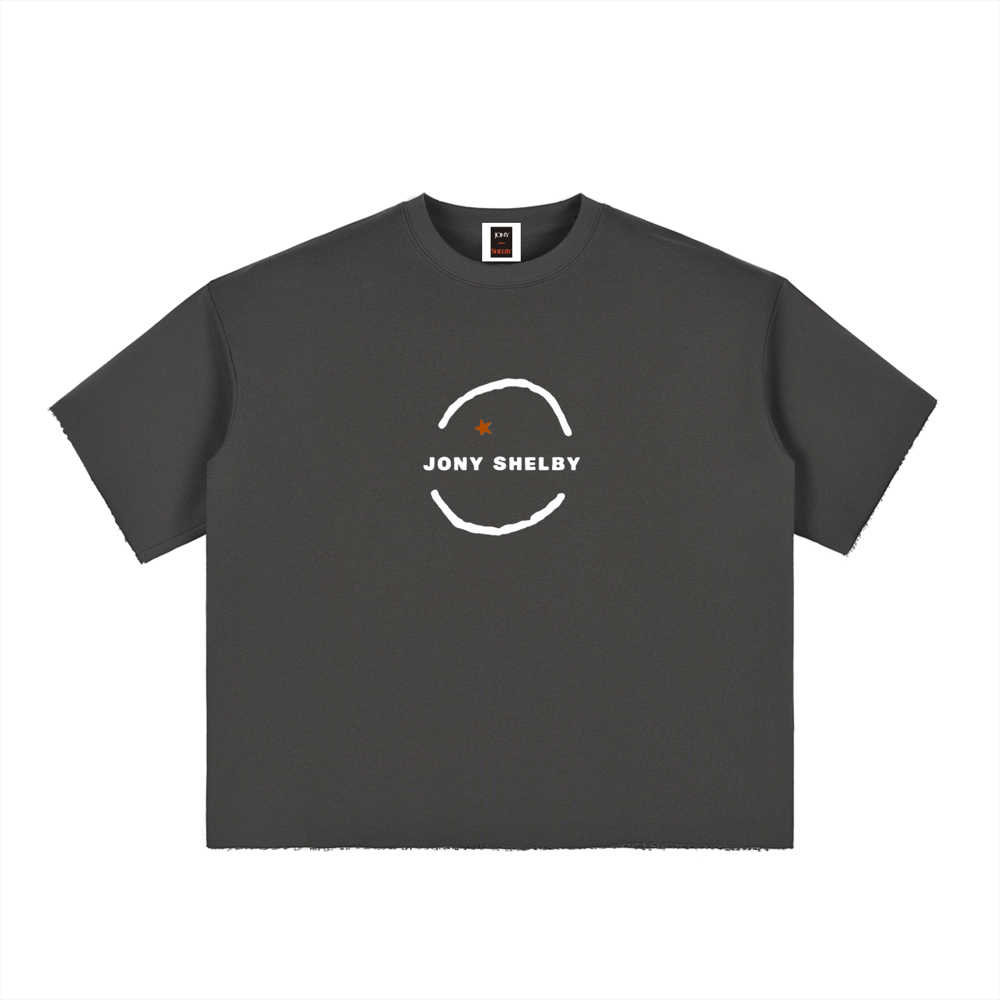 'Jony Shelby' Boxy Raw-Edge Tee